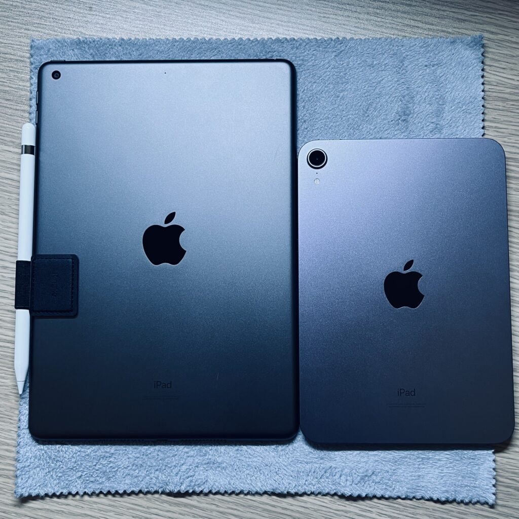 iPad第8世代と第6世代のサイズ比較